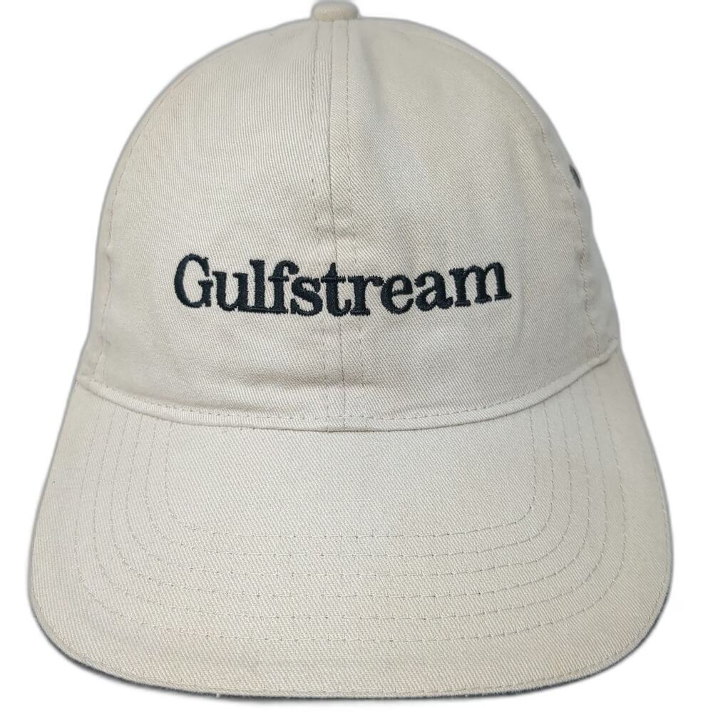 Gulfstream Baseball Cap Beige One Size Slideback Black Sandwich Brim hat